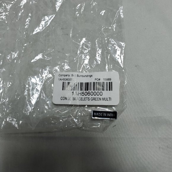 Soft Surroundings 2pc glass beaded multi color Congo stretch bracelet - Picture 6 of 6